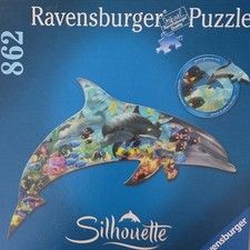 Ravensburger Silhouette Dolphin 862 Piece Puzzle Interlocking Jigsaw Puzzle 2015 picture
