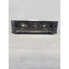 Aiwa AD-WX333U Stereo Double Cassette Deck Black Vintage For Parts Repair picture