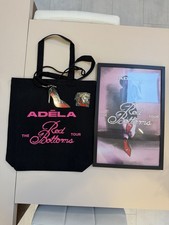 ADÉLA Red Bottoms Tour VIP Set QR Lanyard Framed Poster Tote Keychain RARE picture