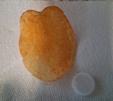 XXL BBQ potato chip Worlds Largest BBQ Chip found Heart Shaped Collectors Item picture