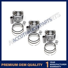 3Sets Piston kit+Piston Rings for Kubota D1503 Engine L3130 L3200 Tractor picture