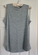 Athleta Seafoam Striped Breezy Tank, Size Medium,  New Without Tags picture