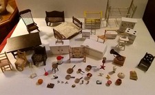 Vintage Lot Of Miniature Dollhouse Items - Mixed Lot W/Furniture & Accessories picture