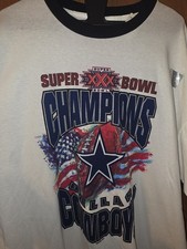 Vintage Dallas Cowboys Super Bowl XXX 1996 Champions T-shirt Large Logo Athletic picture