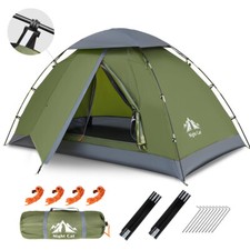 2-Man Army Green Waterproof Tent Instant Setup Outdoor Camping with Carry Bag picture