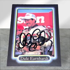 Dale Earnhardt 1990 MAXX #3 VINTAGE WINSTON CUP NASCAR HOFer autographed card picture