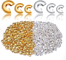 Aylifu 600Pcs 3Mm/4Mm/5Mm Crimp Bead Knot Covers Half round Open Crimp Beads Cri picture