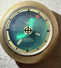 Vintage 70s Zodiac Astrographic SST Mystery Dial 17J Automatic Green Swiss Watch picture