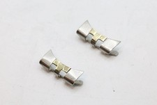Authentic Vintage Rolex End Links 14k Yellow Gold & Stainless Steel 19mm #323 picture