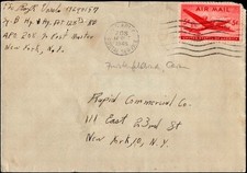 USA 1946 APO 208 Germany Airmail Cover WWII Military Postal picture