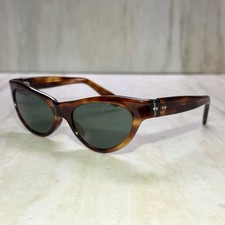 Vintage 1950s Cat Eye Sunglasses Tortoiseshell Acetate Frame France Mid Century picture