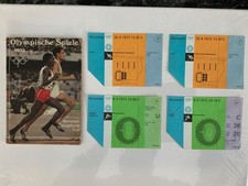 1972 Munich Olympics LOT OF 4 TICKET STUBS FOOTBALL HOCKEY ATHLETICS & BOOK picture