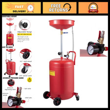 20 Gallon Portable Oil Drain Tank - Air Operated Waste Oil Collector with Adjust picture