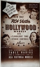 Original 1942 RCA VICTOR Table Radios + Victrolas AD booklet Ronald Reagan Cover picture