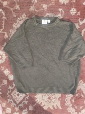 Vintage 80s Express London Sweater 1987 Edition 3/4 Sleeve Olive Green Crewneck picture