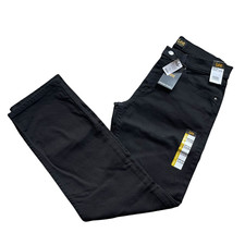 NWT Lee Mens Legendary Regular Fit Straight Leg Stretch Cotton Denim Jeans Black picture