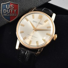 *OH Serviced* Vintage 1962 KING SEIKO First Model J14102E Hand Winding Gold Mens picture