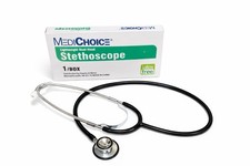 MediChoice Lightweight Dual-Head Stethoscope – Latex Free – Black – New picture