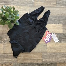 Yitty Black Nearly Naked Shaping Thong Bodysuit  3X/4X NWT picture