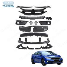 15pc Front Upper Lower Grille Grill Fog lamps Brackets For 2019-2021 Honda CIVIC picture