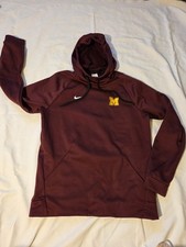 Nike Minnesota Golden Gophers Hoodie Men's M Dri-FIT Maroon Embroidered NCAA picture