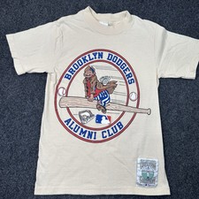Vintage 90s Brooklyn Dodgers Alumni Club Nutmeg MLB Cooperstown T Shirt S USA picture
