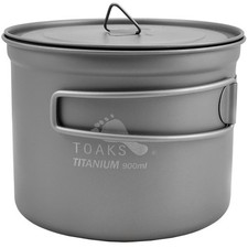 TOAKS Titanium 900ml D115mm Cooking Pot - POT-900-D115 - Outdoor Camping picture
