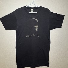 Vintage 70’s-80’s Rare John Lennon T-Shirt Thin Distressed Black L picture