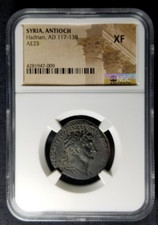 Roman Provincial coin AE25 of Emperor Hadrian from Antioch NGC XF 7009 picture