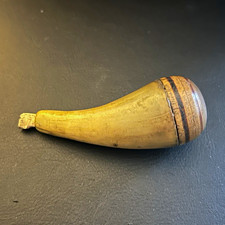 Antique Black Powder Powder Horn Flask for Muzzleloader / Muzzle Loading picture