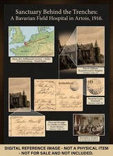 1916 WWI German Feldpost Card Bayer Res Feldlazarett 1 Chateau Photo to Berlin picture