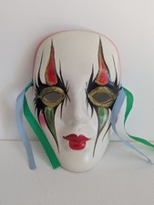 Vintage Hand Painted Ceramic Mardi Gras Venetian Style Wall Mask New Orleans picture