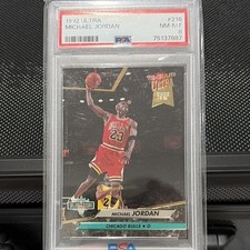 Fleer Ultra 1992-93 Michael Jordan Dunk Rank Top 20 Jammer #216 PSA 8 Bulls picture