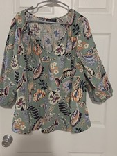 Lane Bryant Women's Floral Print Blouse Size 20 picture