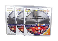 HOTECHE 3PC Carbide Tipped Saw Blade 12 in. x 60T Miter Saw Blade Wood Cut picture