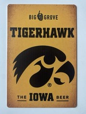 Iowa Hawkeyes Big Grove Brewing Sign - Tigerhawk - THE Iowa Beer picture