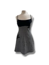 Vintage 90s Forever 21 U.S.A. Gingham Plaid Mini Dress Size Medium Y2K picture
