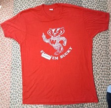 Vintage UW Madison Wisconsin Badger T-Shirt 'F*** Em Bucky', RARE,  picture