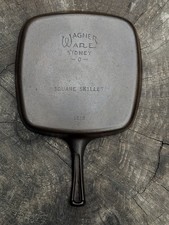 Vintage Wagner Ware 1218 C Cast Iron Square Skillet picture