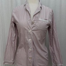 Brooks Brothers 346 Pajama Shirt Size XS Red White Striped Cotton picture