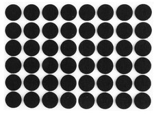 888 Corp Black Self Adhesive Felt Bumpers 1/2