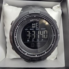 Activa Mens Digital Sports Watch Black Grey Camo Strap Alarm Date Tactical Style picture