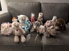Douglas Cuddle Toys Plush  Lot of 15 Mixed Wolf Pig, Lepard Etc **READ** picture