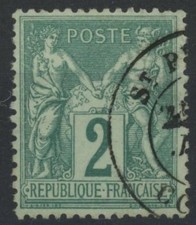 [50.462] France 1876 good Used VF Type II Top centered stamp. Value 45€ picture