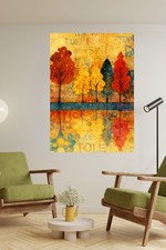 Autumn Rhythm | Mid Century Modern Fall Trees | Abstract Autumn Art | Giclée picture