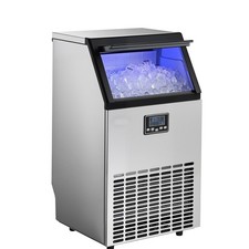 Uimoso 130lbs/24h Commercial Ice Machine Crescent-shaped ice Maker 26lbs Storage picture