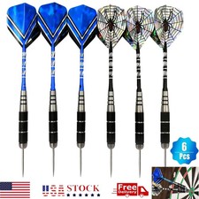 2 Sets Steel Tip Darts Barrel Aluminum Shafts Professional Dart Set - 6Pcs Total picture