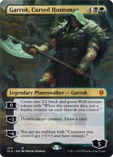Garruk, Cursed Huntsman (Borderless) #270 (MP) Throne of Eldraine (ELD) MTG picture
