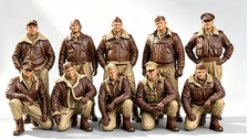 1/48 Resin WWII US Bomber Crew 10 figs Unpainted unassembled picture
