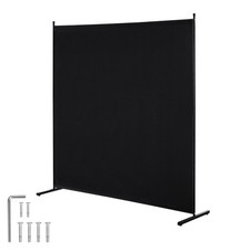 Uimoso 6FT Room Divider Single Panel Fabric Room Screen for Office Bedroom Black picture